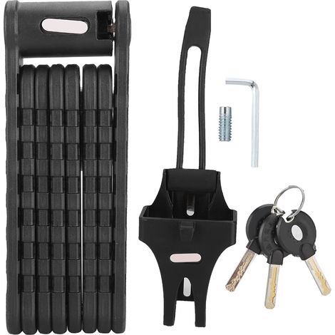 Ortviai Cadenas Sécurité Vélo/Moto TY3881 Anti-Vandalisme Métal Pliable (1/3)