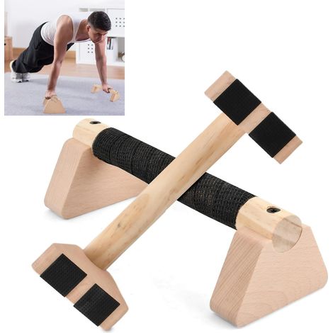 2 Pcs Barre Parallele, 25cm Parallettes Avec Base Antidérapante, Barre Dips Tractions, Haltere Musculation, Poutre Gymnastique pour Push Up Calisthenics Yoga, Poignée Épaisse, Capacité Charge 300kg (1/5)