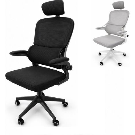 Silla ErgoPro Oficina, Estudio, Ergonómica con Ruedas, Reclinable, Reposacabezas y Reposabrazos Ajustables, Soporte Lumbar (1/5)