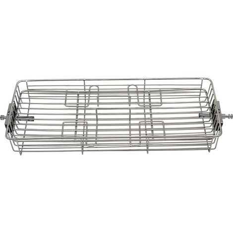Panier de Cuisson Tourne Broche d'acier Inoxydable, Grille Poisson Barbecue, Panier de Cuisson Plat pour Viande Poisson Fruits et Légumes Pain, pour Barbecue et Four