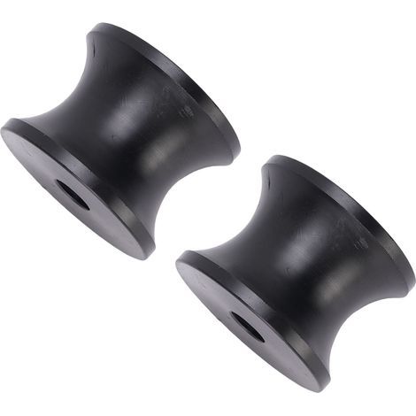 Fockety Rouleau de remorque de Bateau, 2 pièces Robustes 2,4 x 1,77 Pouces, Rouleau de butée d'étrave en Nylon, Accessoires de Remplacement pour remorque de Bateau, Yacht. (1/5)