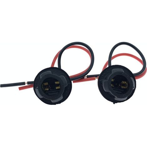Douille pour éclairage de tableau de bord de moto et véhicule électrique, douille pour clignotants, douille pour feux antibrouillard, douille T10, prise T10 -- JB1023-2P