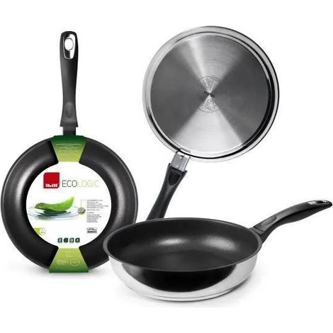 Ibili Padella ecologica 28 cm in acciaio inox