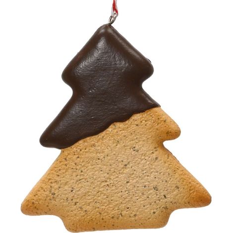 Weihnachtsanhänger Plätzchen Tannenbaum Schokoladenspitze - Polyresin