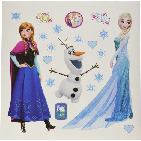 AG Design DKS 1095 Disney Frozen, La regina di ghiaccio, adesivi da parete, 30 x 30 cm – Parte 1, carta, colorato, 30 x 30 cm