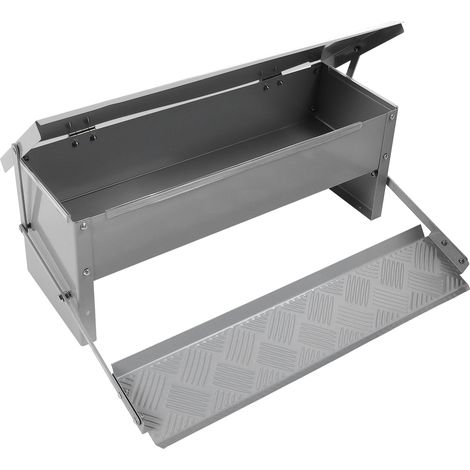 Mangeoire automatique poules canards oies acier grand volume anti-pluie avec pédale fermoir pour élevage extérieur intérieur (1/5)