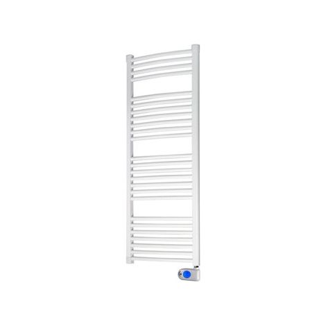 Radiador toallero secador-450 W-fluido caloportador-programador 7 días - Cable piloto - Blanco - Ducasa (1/5)