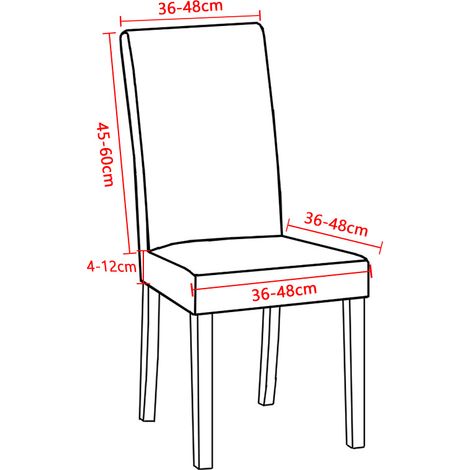 Chaise Lavable Housse de Salle à Manger à Imprimé Tendance Universel pour Bouquet, Restaurant (Jeu d'Ombres et de Fleurs, 6PC) (1/5)