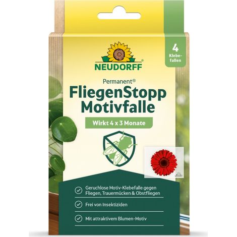 NEUDORFF® Permanent® FliegenStopp Motivfalle - 4 Stück