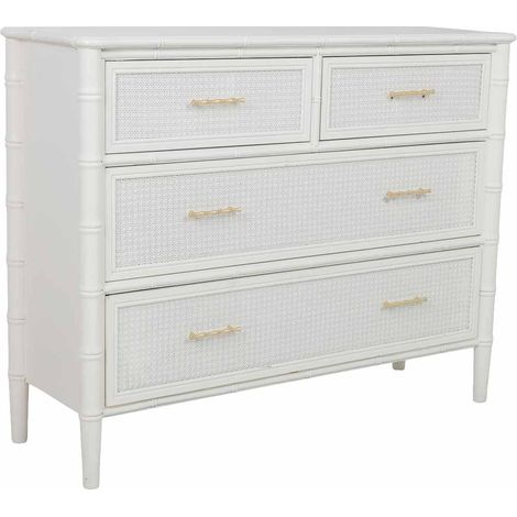 Comoda de madera blanca 117x39x92h cm (1/5)