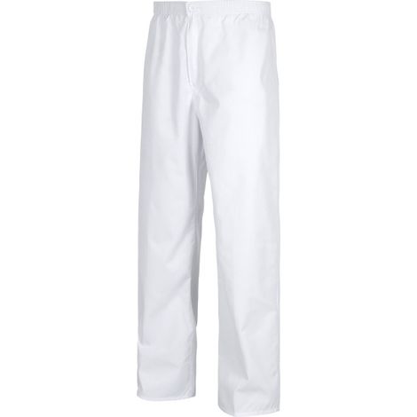 Pantalón recto unisex con elástico en la cintura WORKTEAM B9300 XXL Blanco (1/2)