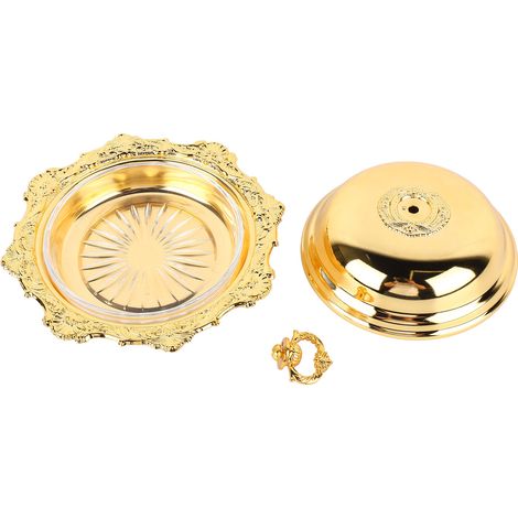 Plat à Beurre Rond Vintage avec Couvercle pour Réfrigérateur ou Plan de Travail - Idéal Mariage et Réceptions (1/5)