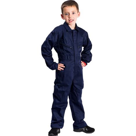 – Combinaison junior marine taille 14 – Poly coton Kingsmill – Nombreuses poches pour mécaniciens en herbe (1/3)
