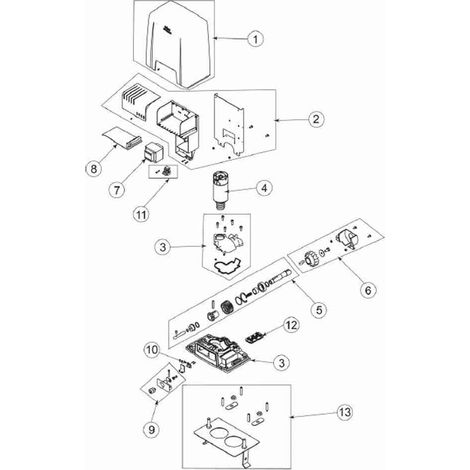 6IONB Semicasse Riduttore + Gearnizione Per Ion 4 -6 Ditec 6ionb Entrematic Ricambio