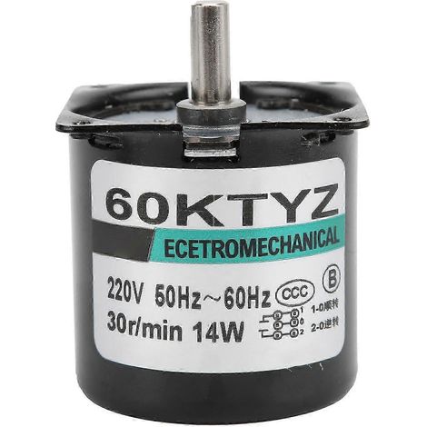 Permanentmagnet-Mikrogetriebemotor mit Drehzahlreduzierung 14W 30rpm AC220V, DIY-Generatorzubehör, kompakter Elektromotor für DIY-Projekte. (1/5)