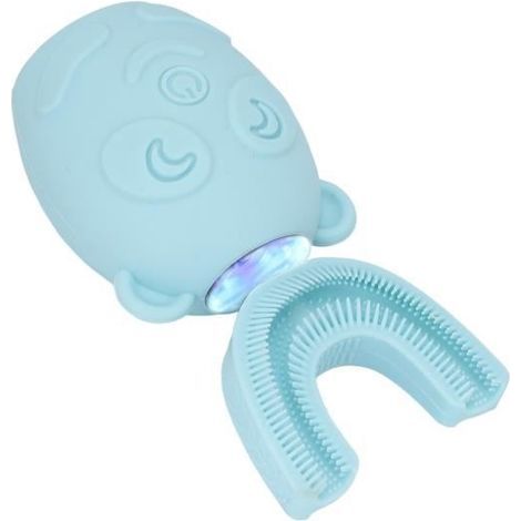 Cuque U-förmige elektrische Zahnbürste, elektrische Kinderzahnbürste, wasserdicht nach IPX7, Cartoon-Gehäuse, 360° (1/4)