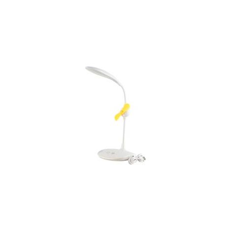Lampe LED à Intensité Variable Lampe de Bureau USB avec Ventilateur, Économie d’Énergie, Idéale pour Lecture
