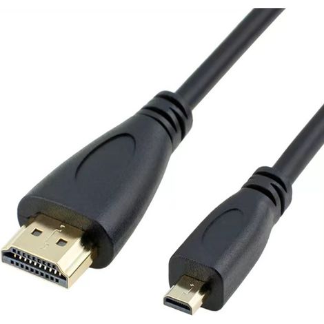 Micro HDMI to HDMI adapter cable for connecting miniature high-definition cameras and tablets. (1/5)