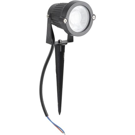 LED-Strahler 6W RGB wasserdichter Rasenfluter Gartenstrahler rund Bodeneinbauleuchte mit Erdungsstecker 110V
