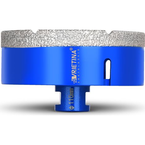 Foret diamanté pour carrelage M14 - 110 mm - Foret diamanté pour verre et carrelage humide / sec - Couronne de forage pour meuleuse d'angle - Scie cloche diamant - Pour carrelage, marbre, granit, (1/5)
