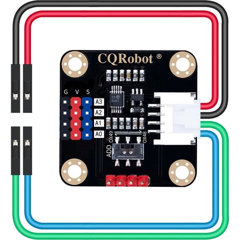ADS1115 16-Bit ADC Conversion Module Compatible with Raspberry Pi and Arduino Boards. Achieve Analog and Digital Signal Acquisition Or Conversion, 3.3V to 5V, I2C Address Selection Switch. (1/5)