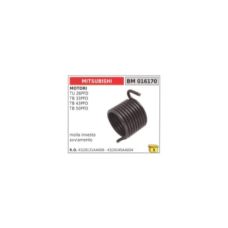 Muelle embrague arranque MITSUBISHI motor desbrozadora TU 26PFD TB 33PFD