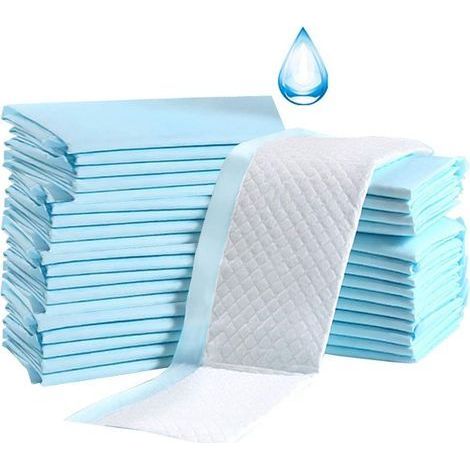 Packung mit 100 Einweg-Wickelunterlagen für Babys, atmungsaktiv, wasserdicht, auslaufsicher, schnell absorbierend, 33 x 45 cm (1/5)