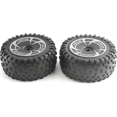 Roues Arriere - Voiture Telecommandee 144016 - Plastique - Noir - 2 Unites (1/5)