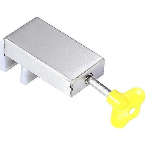 Verrou de sécurité pour cadre de porte en alliage d'aluminium à clé, verrou de double fenêtre coulissante réglable, verrou de sécurité en acier, limiteur de sécurité enfant. (1/4)
