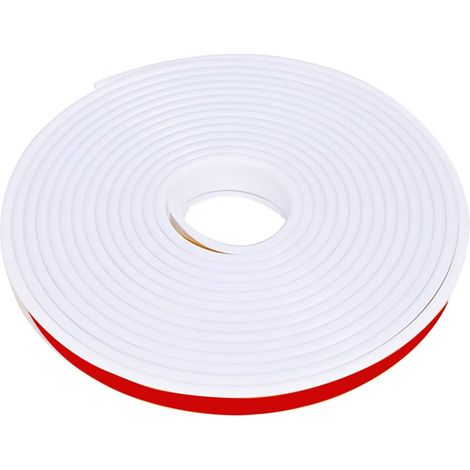 Couvre-Chant Flexible En Forme De U - Bande De Protection Pour Bords De Plan De Travail Et Meubles - 5 M - Épaisseur 8 Mm - Blanc (1/5)