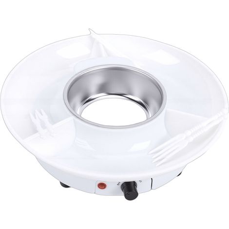 Elektrisches Fondue-Set mit Schokoladenfondue, abnehmbarem Serviertablett, 10 Bratgabeln für Partys und romantische Abende, EU-Stecker (1/5)
