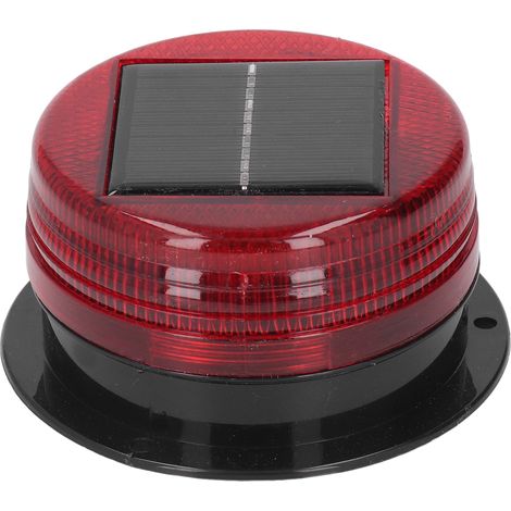Hochleistungsfähige, wasserdichte Solar-Warnleuchte mit 6 LEDs für Baustellen und Verkehrssicherheit