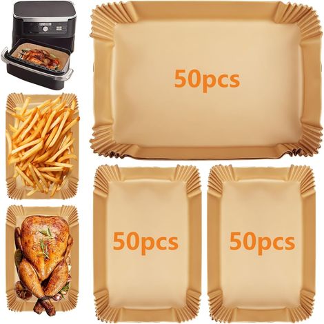 150 Pièces Papier Cuisson Air Fryer pour Ninja AF500EU, 10.4L et 10L, Adapté aux Friteuses à Air, 150 feuilles de Papier Friteuse Jetable (1/5)