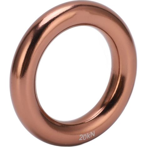 Anneau d'escalade en alliage d'aluminium, mousqueton rond pour grimpe d'arbres et sports d'aventure (1/5)