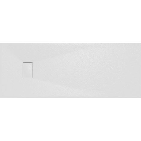 Aquariss SMC Slate Effect Shower Enclosure Tray Base 70cm Wide and Length 180cm White