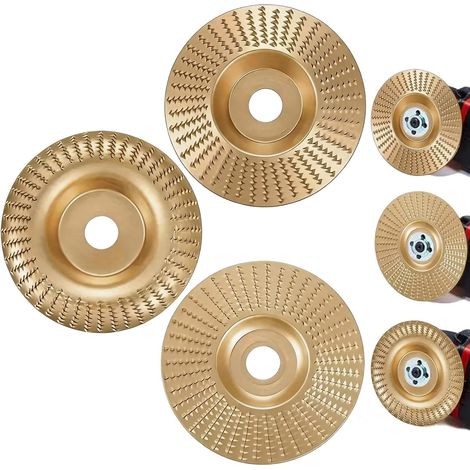 Lot de 3 disques abrasifs en carbure de tungstène pour meuleuse d'angle, disques abrasifs en carbure de tungstène pour meulage du bois, sculpture, coupe (1/5)