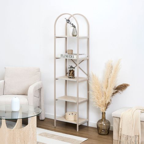 Étagère - HOME DECO FACTORY - Terra Nova - Arche - 5 Niveaux - Blanc et Beige (1/5)
