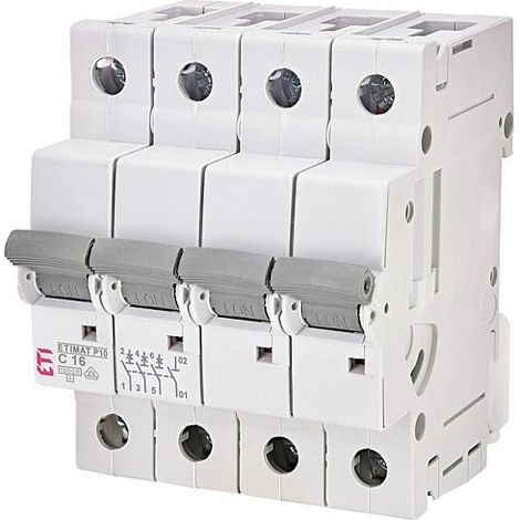 ETI Disjoncteurs automatiques ETIMAT P10 3 pôles + N, 10kA, C16, REG