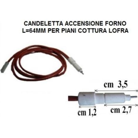 CANDELA CANDELETTA DI ACCENSIONE FORNO CUCINA A GAS ADATTA LOFRA  37.2 (1/2)