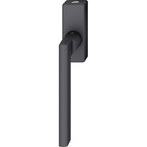 FSB Fenstergriff 34 1035 abschließbar eckige Rosette, Aluminium schwarz matt