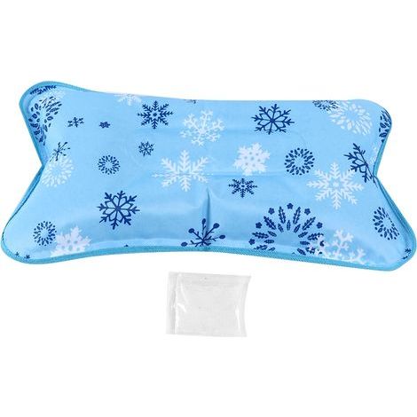 Coussin rafraîchissant à eau pour enfants et adultes, modèle flocon de neige (48x30cm), idéal pour la maison et les voyages, oreiller de glace rafraîchissant. (1/5)