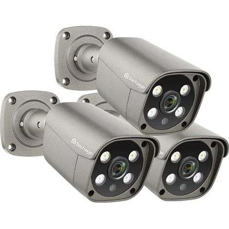 Telecamera di sicurezza, risoluzione 5MP, audio bidirezionale, 3 telecamere da 5MP, 3,6 mm (1/2)