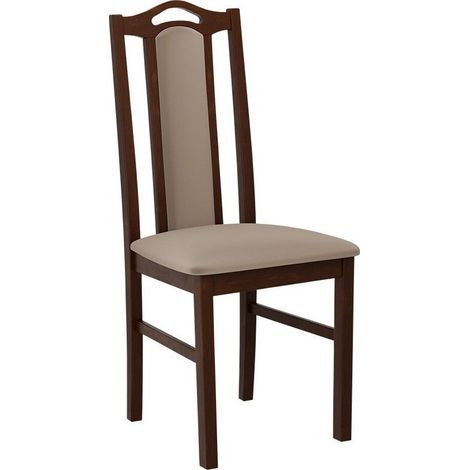 Chaise Victorville 139, Noix, 97x43x48cm, Tissu, En bois, Bois, Mobilier déjà assemblé