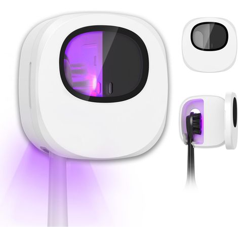 Désinfectant pour Brosses à Dents, Support Nettoyage Oortable pour Brosses à Dents Electriques et Manuelles avec Séchage à L'air Chaud, Batterie Longue Durée 30 Jours, pour Voyages, Maison (1/5)