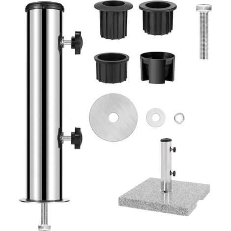 Pied De Parasol, Colonnes De Parasol De Jardin, Colonne De Parasol Universelle Avec Anneau RéDucteur En 3 Parties (50/40/32 Mm), Supports De Manchon (1/5)