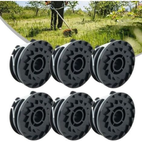 Lot de 6 bobines de fil de rechange pour coupe-bordure LIDL Parkside PRTA 20-Li A1, B2, C3, PRT 550 A1, A3, PRT 300 A1 (1/5)