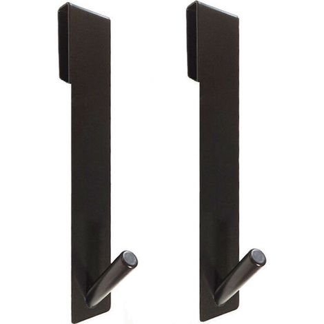 Duschwandhaken, 2er-Set Edelstahl-Duschhaken, Duschkabine aus Glas, schwarze Hänge-Duschhaken, Glaswandhaken mit Polsterung