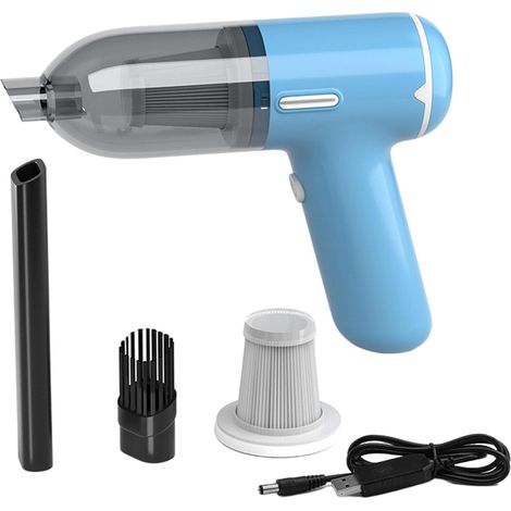 Aspiradora de mano  Aspiradora inalámbrica de alta potencia de 120 W, mini aspiradora portátil con succión fuerte de 5000 Pa, aspiradora de mano recargable para automóvil, hogar, cocina (1/5)