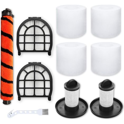 Pièces de rechange pour aspirateur Shark LZ600 LZ601 LZ602 LZ602C APEX UpLight Lift-Away DuoClean : 2 filtres HEPA post-moteur, 2 filtres pré-moteur, 4 filtres en mousse, 1 rouleau de brosse douce (1/5)