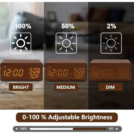 Numérique REACHER avec Chargeur Sans Fil - Grand écran LED à Intensité Variable (1/4)